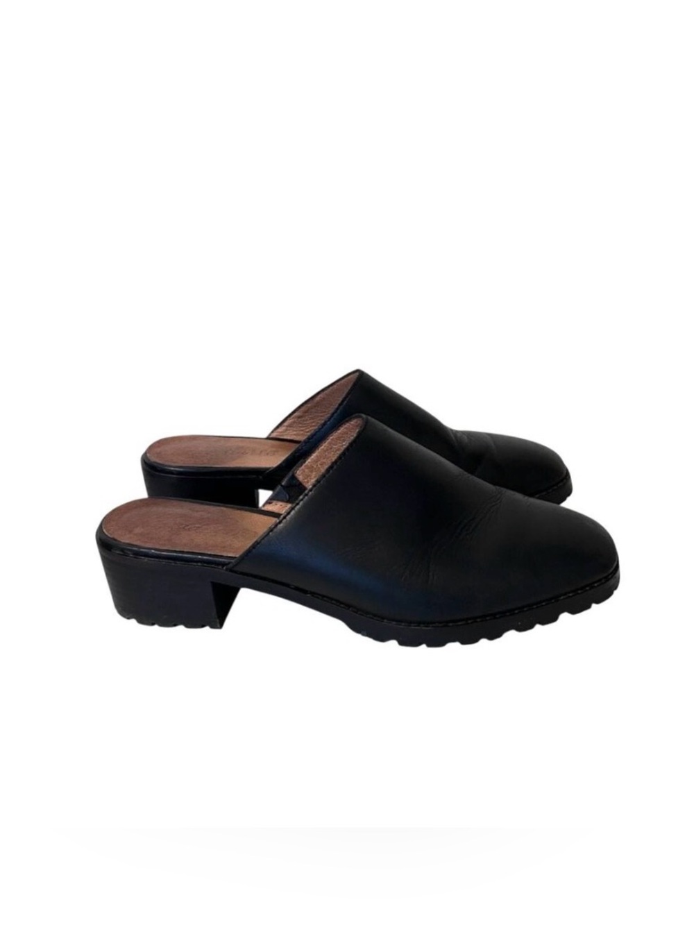 Madewell The Mindy Lugsole Mule Leather Black 8.5